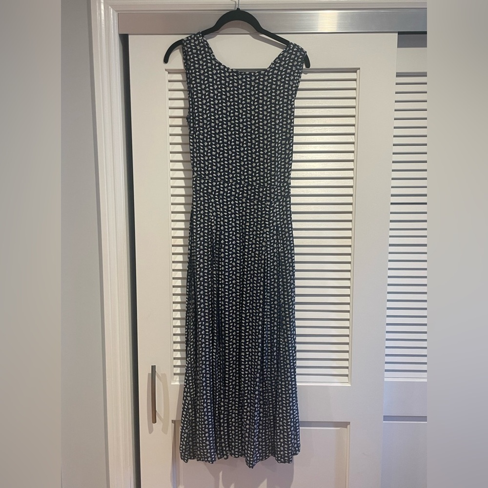 Navy blue patterned dress